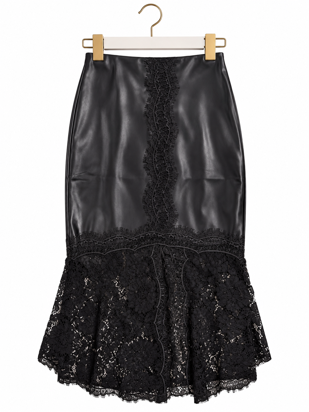 Leather Lace Skirt