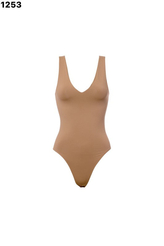 Skim Vneck Sleeveless Bodysuit