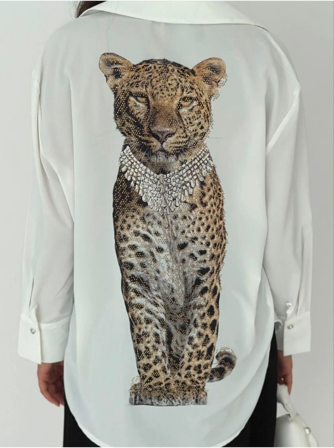 Leopard Crystal Blouse