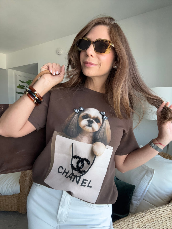 Chic Puppy Chocolate Tee