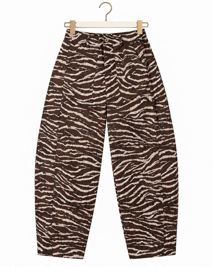 Zebra Barrel Pants
