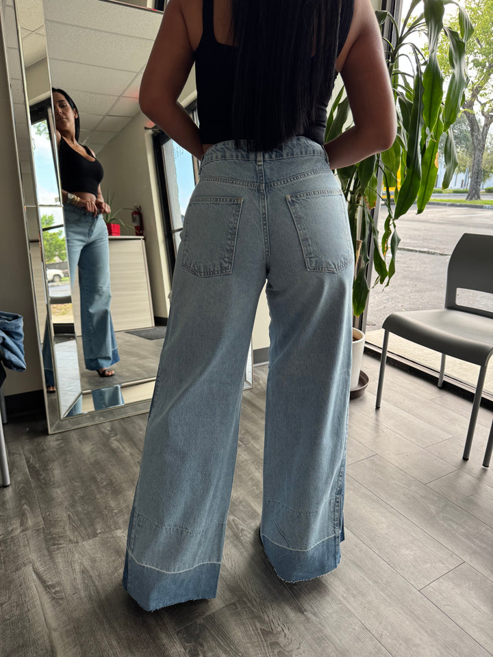 Denim Duo Flare Wide Leg