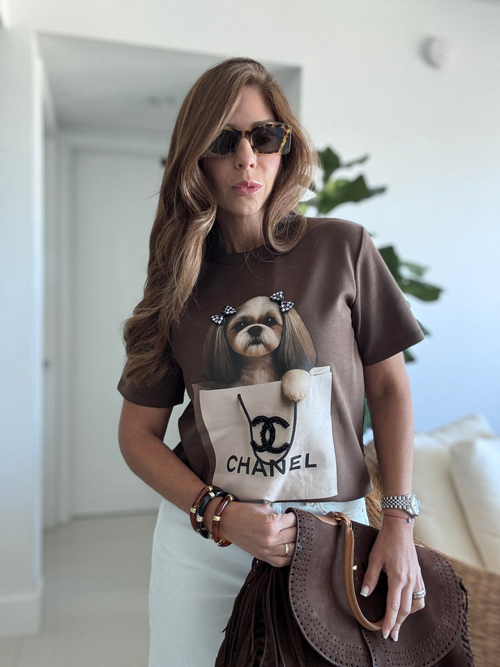 Chic Puppy Chocolate Tee