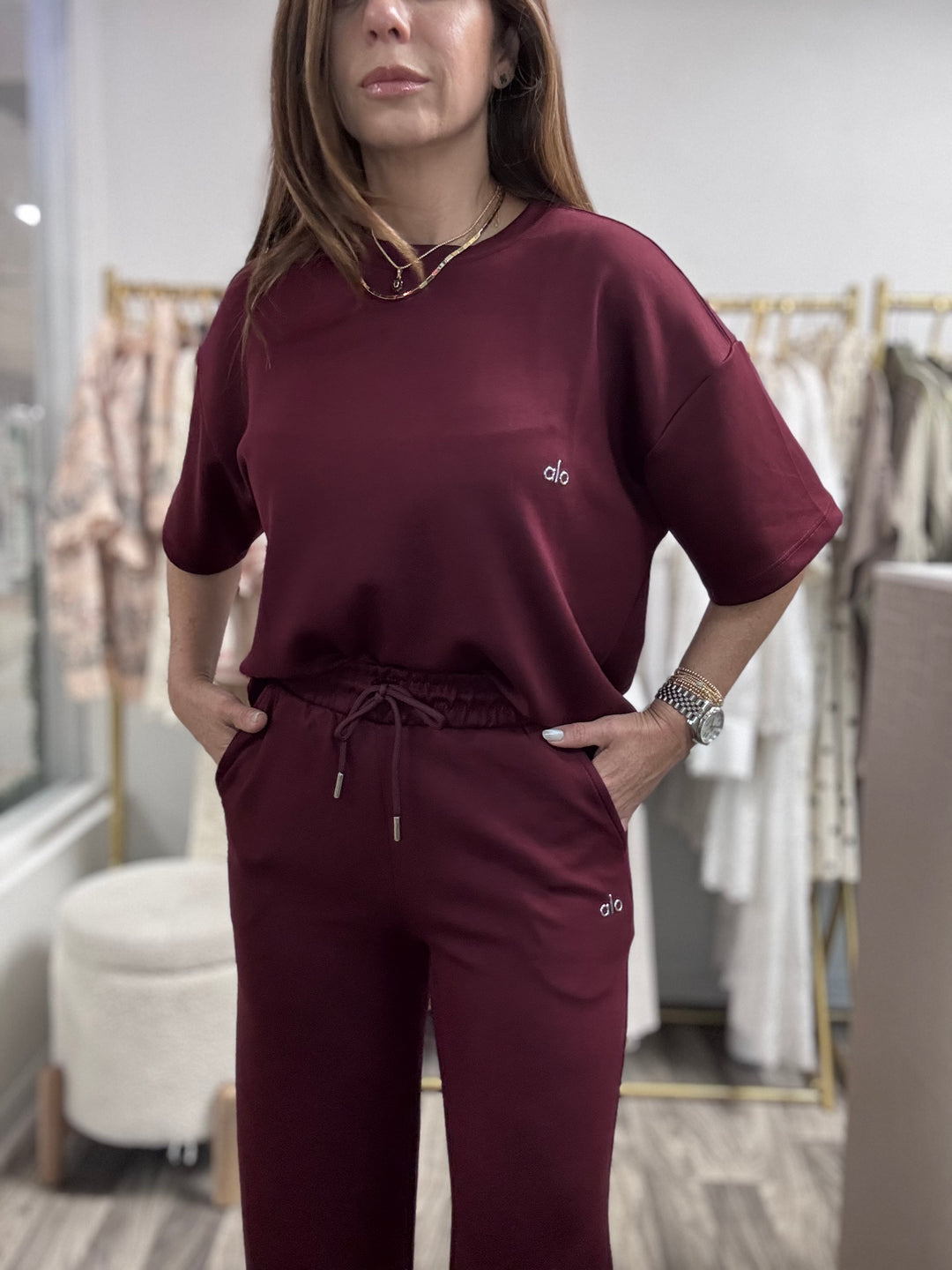 Alo short sleeves pant set