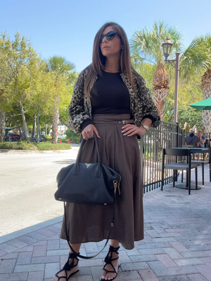 Plated Midi Skirt  