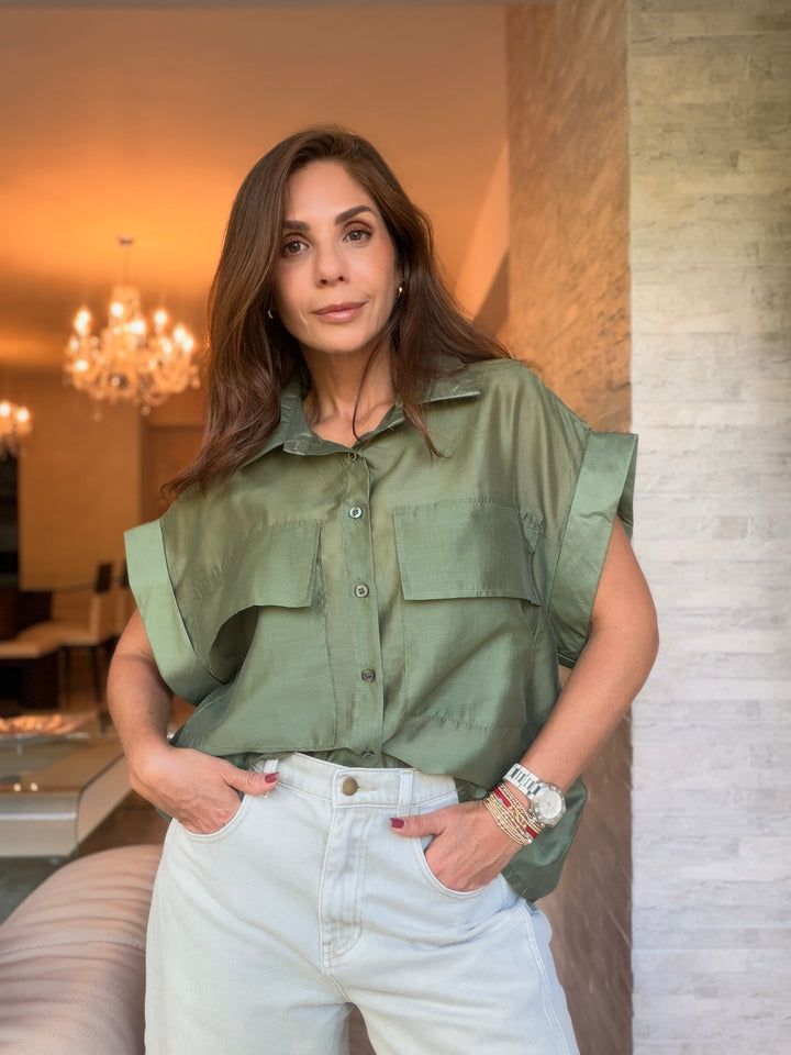 Pocket Italian blouse