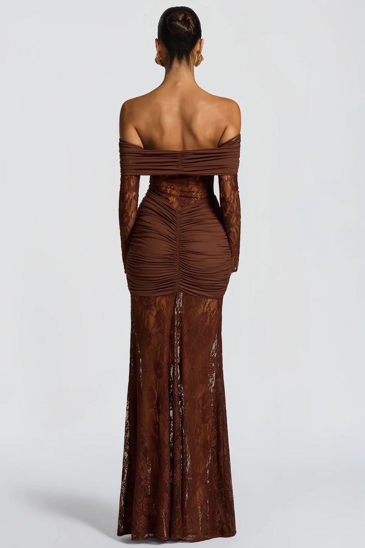 Brown Lace Dress