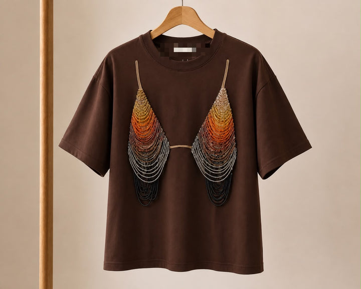 Beaded Bralette Tee