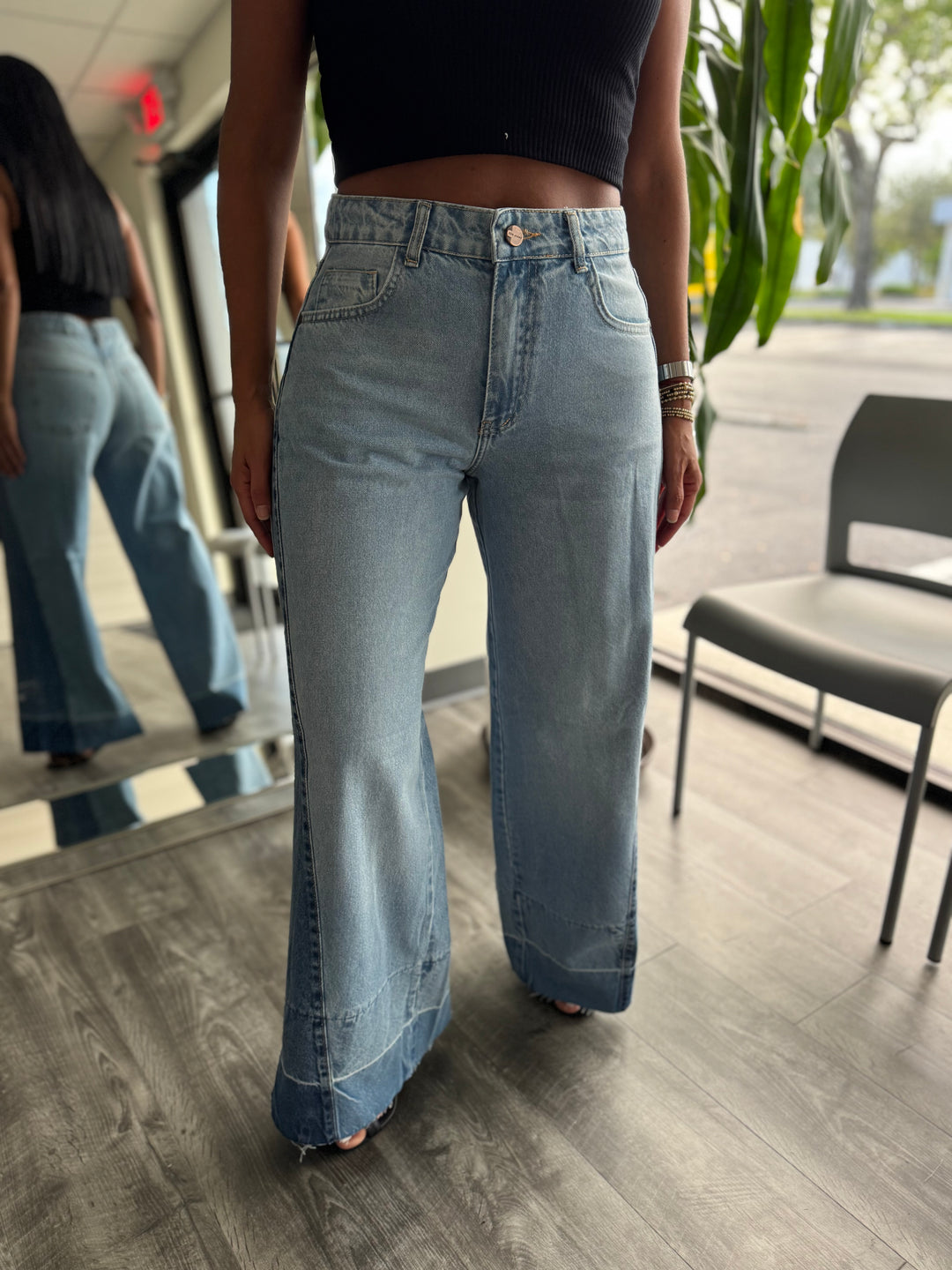 Denim Duo Flare Wide Leg