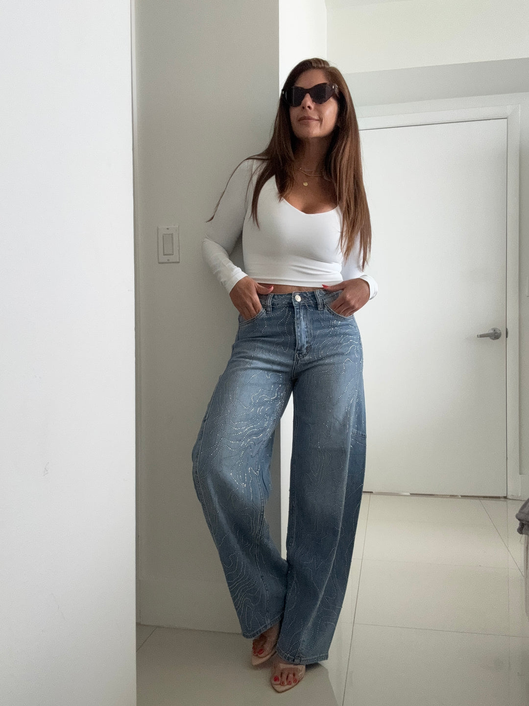 Starlight Crystal Barrel Jean