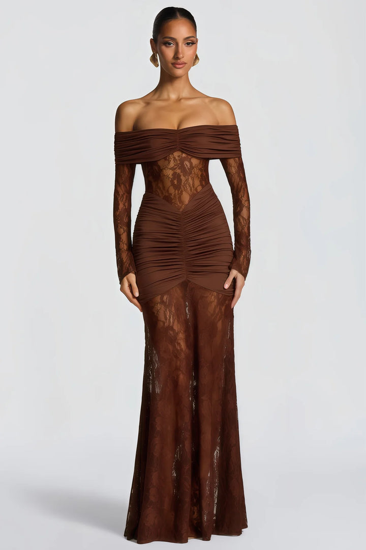 Brown Lace Dress