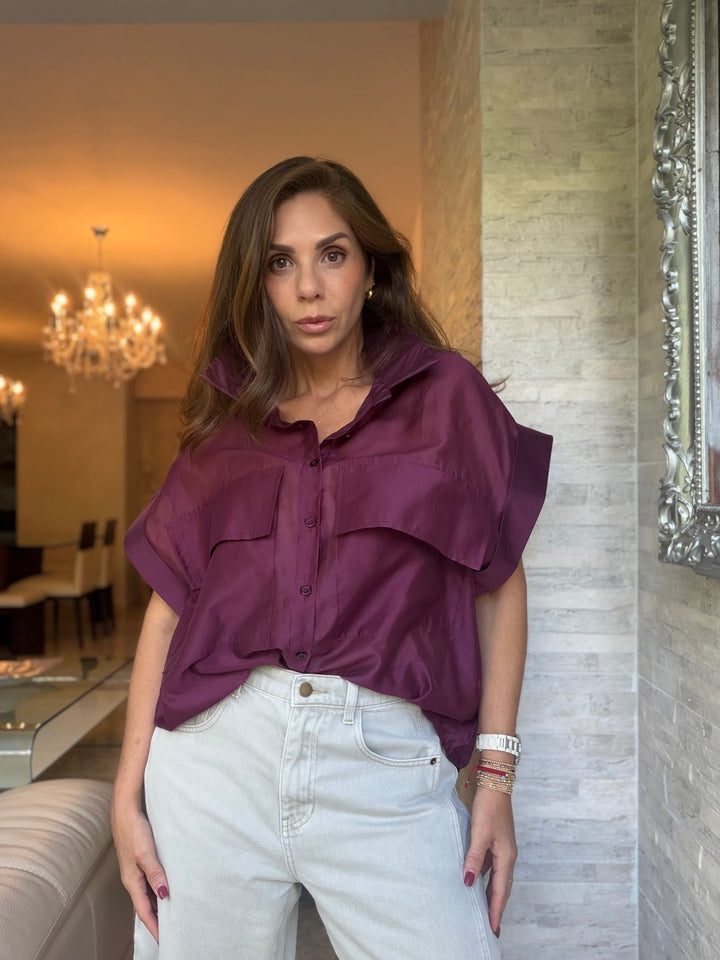 Pocket Italian blouse