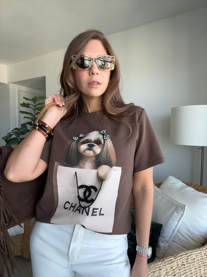 Chic Puppy Chocolate Tee