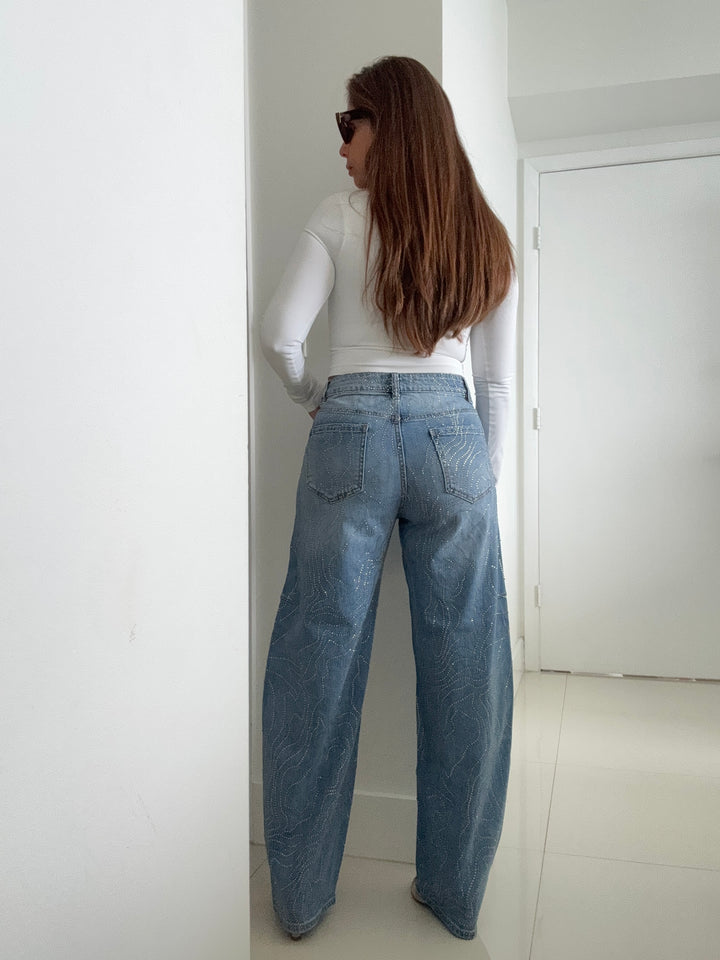 Starlight Crystal Barrel Jean