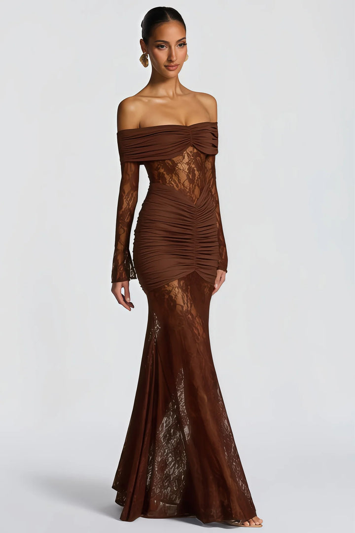 Brown Lace Dress
