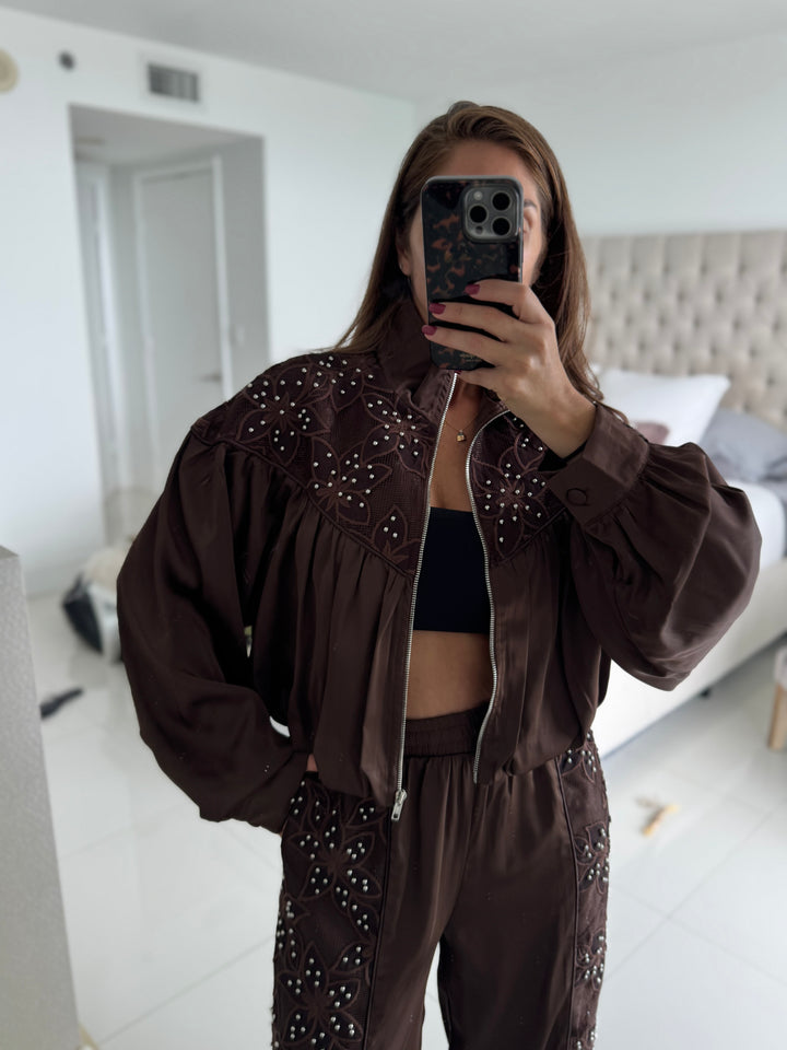 Mocha Embellished Set