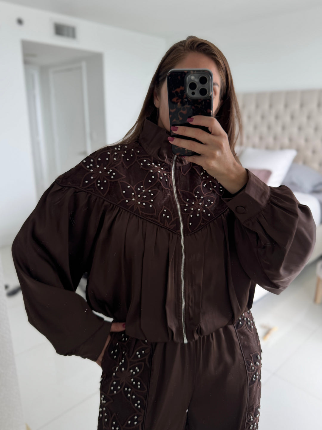 Mocha Embellished Set