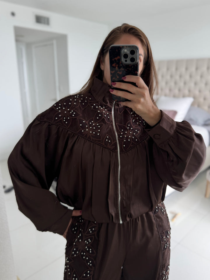 Mocha Embellished Set