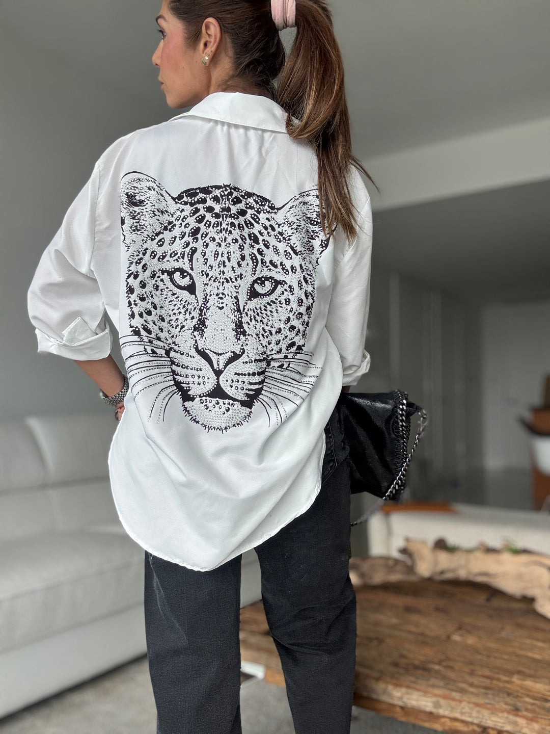 Leopard Crystal Blouse