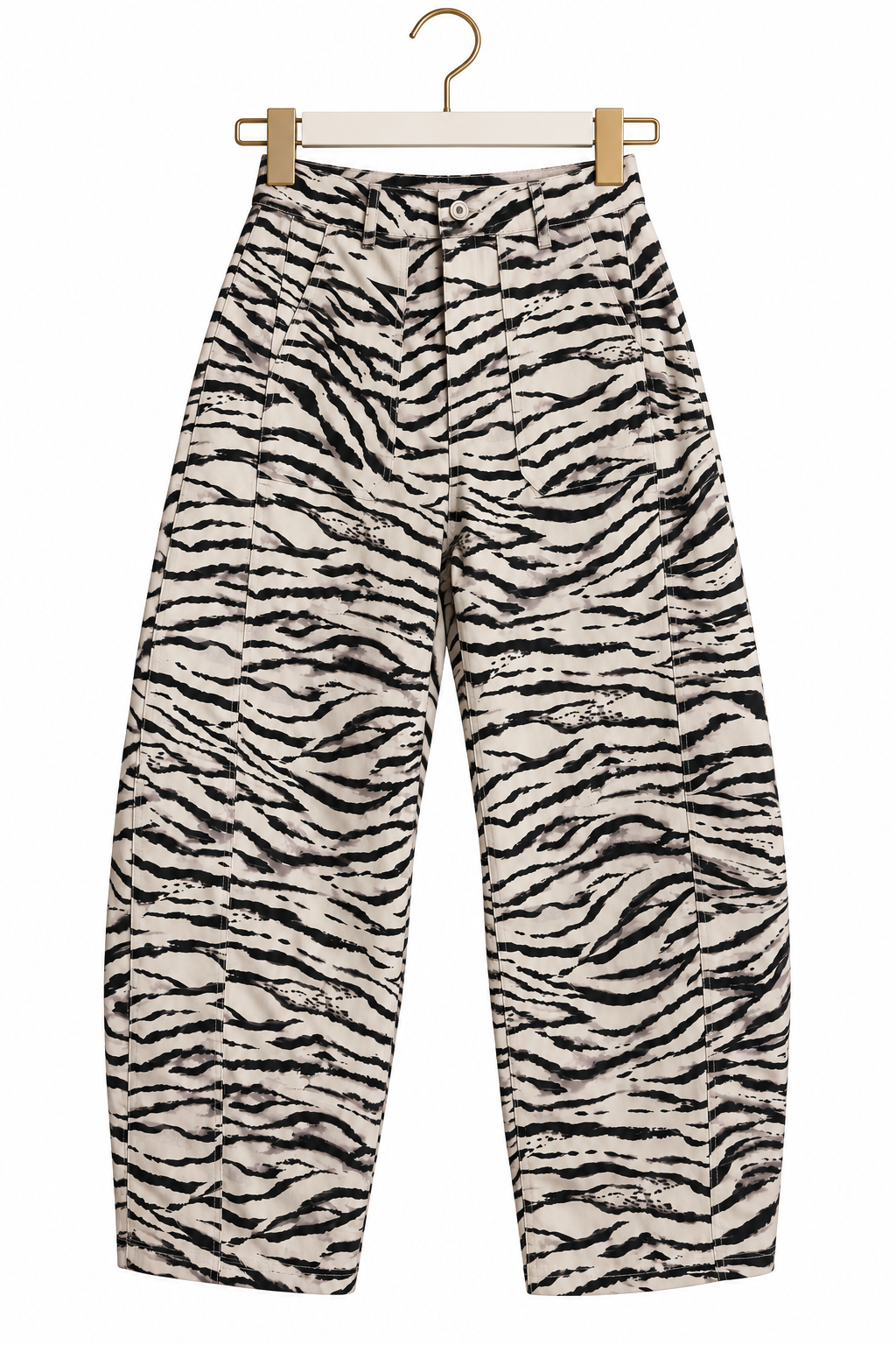 Zebra Barrel Pants