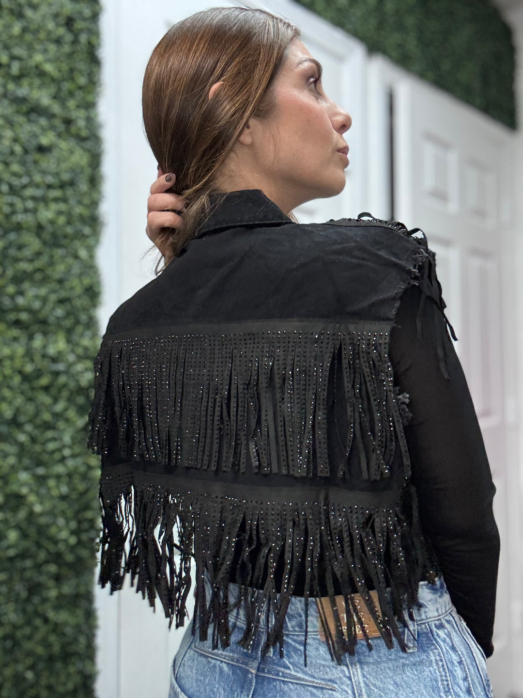 Crystals Fringes Vest