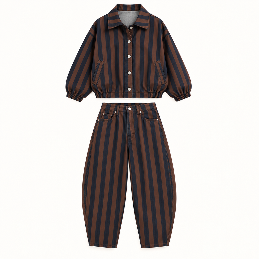 Milano Striped Denim Set