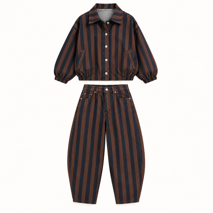 Milano Striped Denim Set