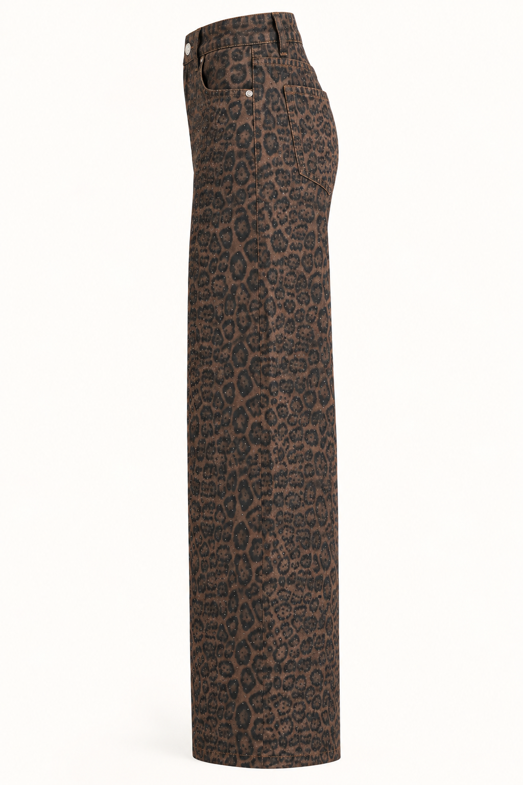 Leopard Crystal Denim pants