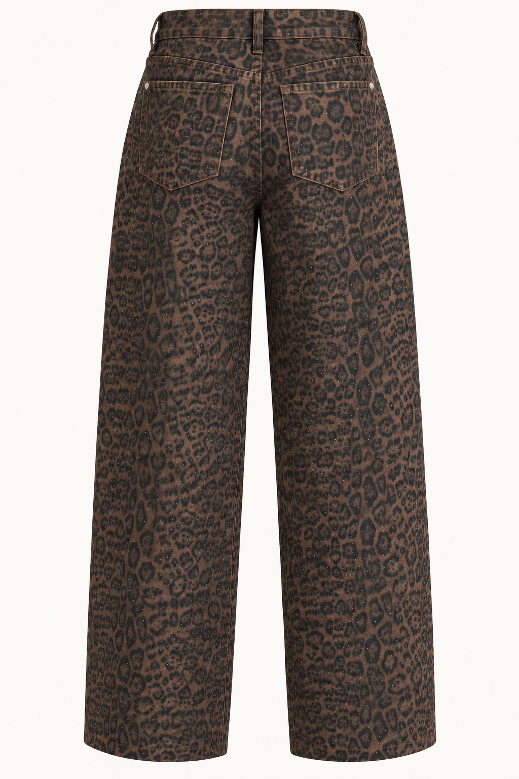 Leopard Crystal Denim pants