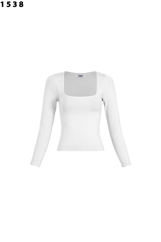 Skim Square Neck Longsleeve Top