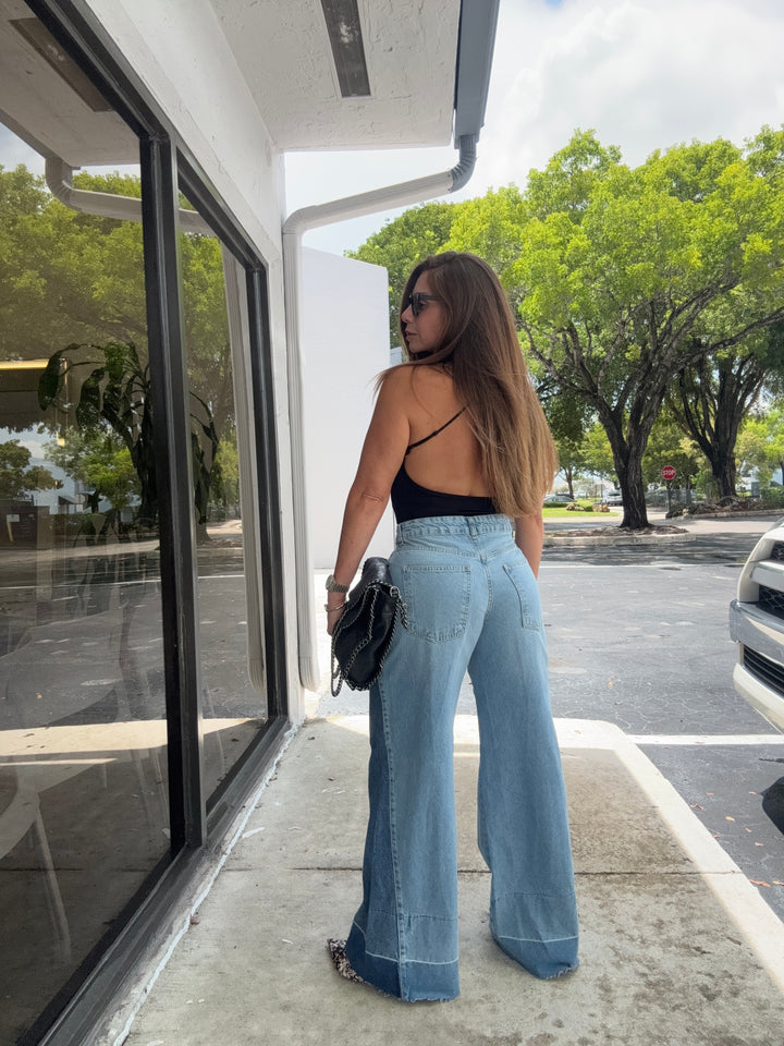 Denim Duo Flare Wide Leg