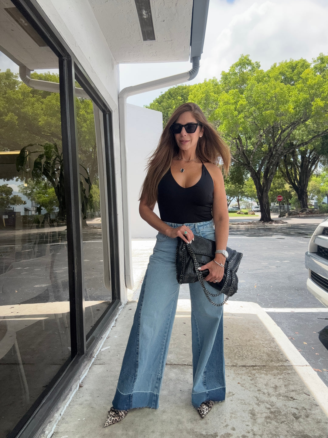 Denim Duo Flare Wide Leg