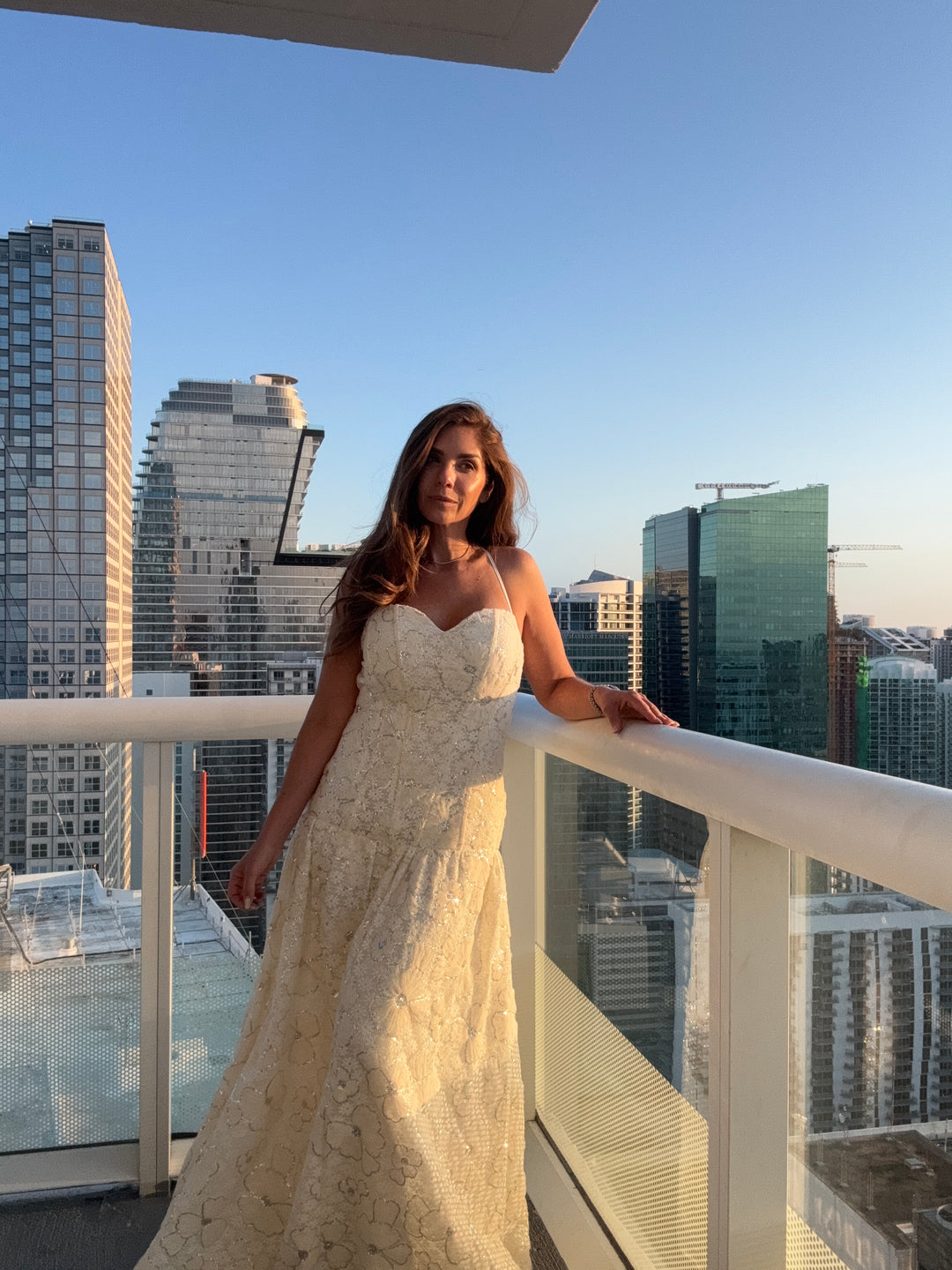 Ivory Bloom Lace Maxi Dress