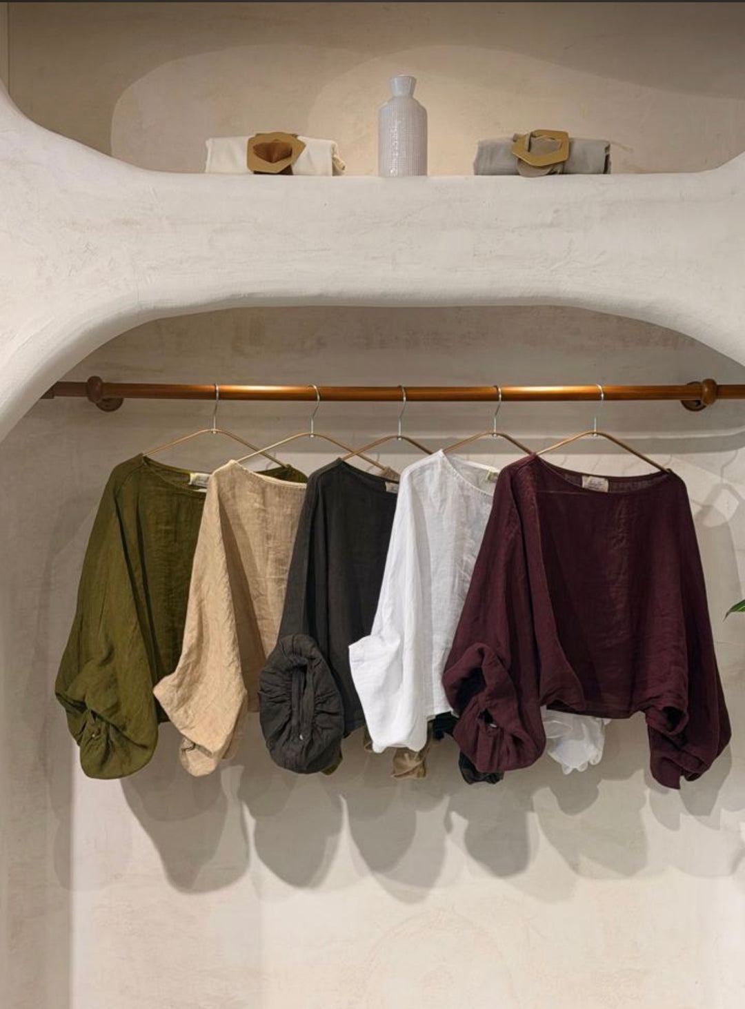 Italian Linen Balloon Blouse