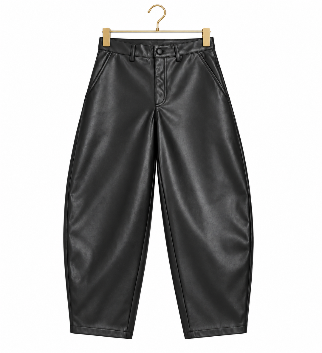 Luxe Barrel Leather Pants