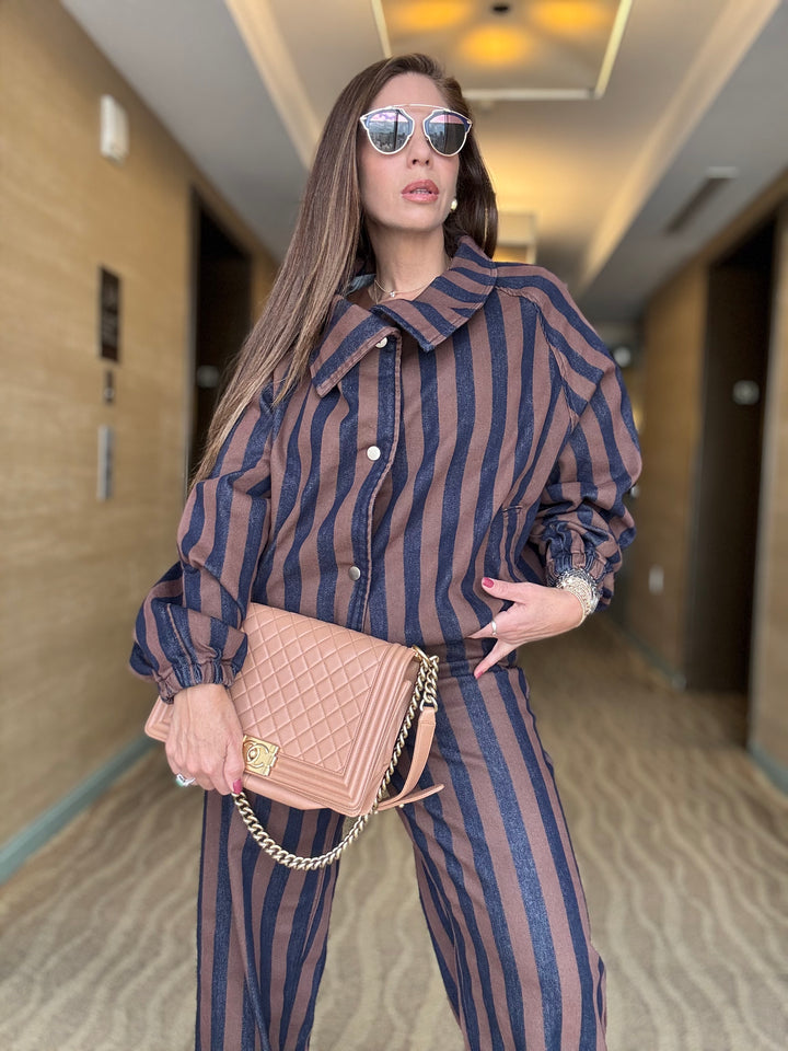 Milano Striped Denim Set