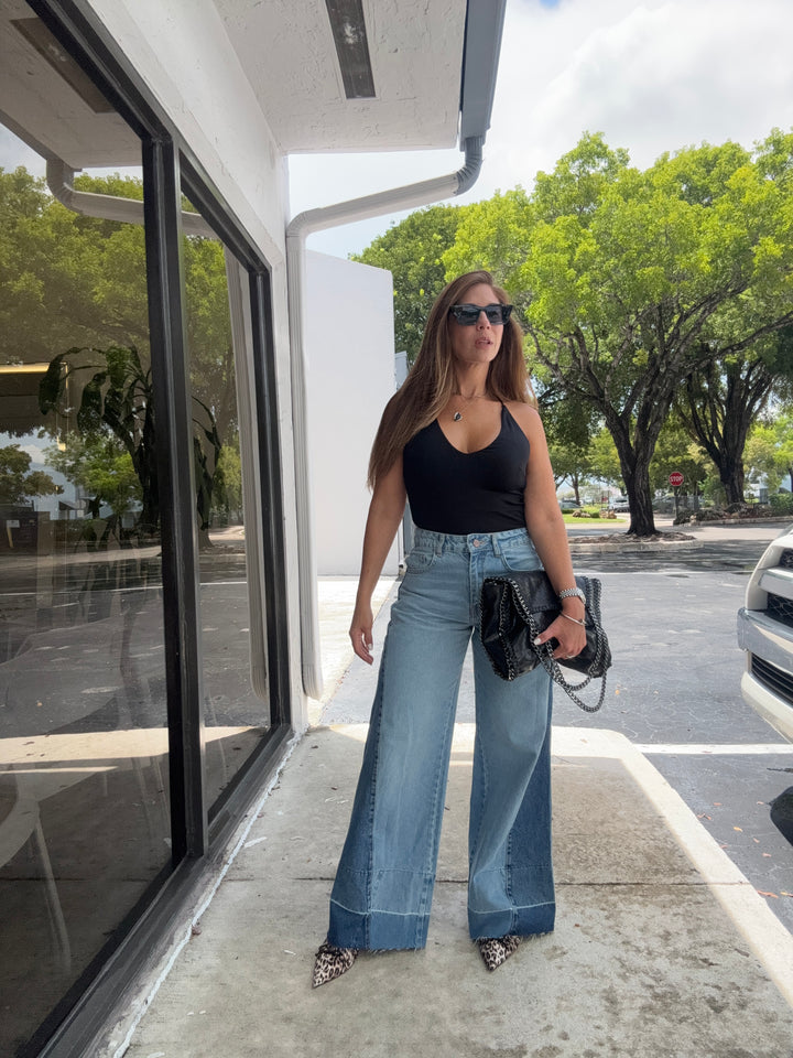 Denim Duo Flare Wide Leg