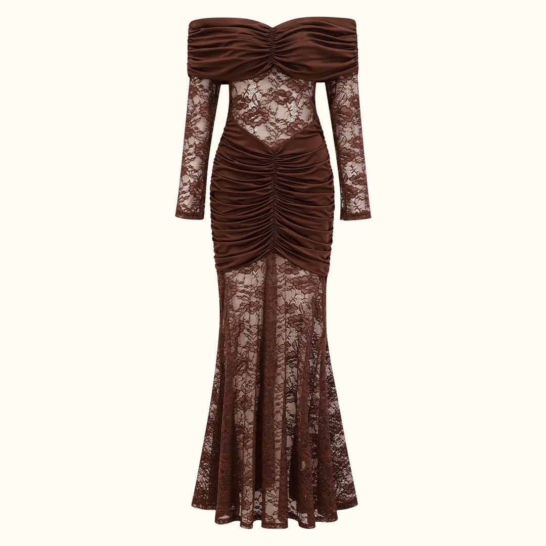 Brown Lace Dress