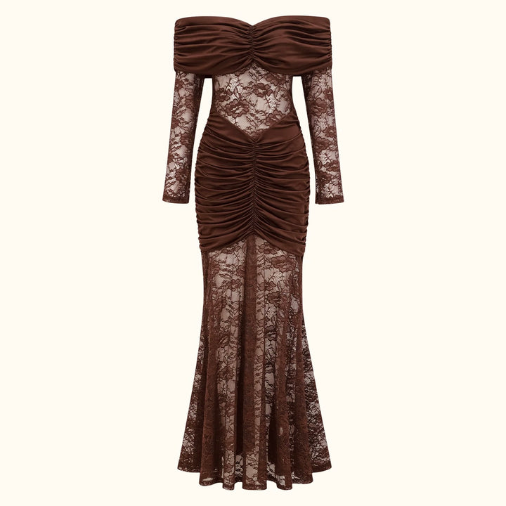 Brown Lace Dress