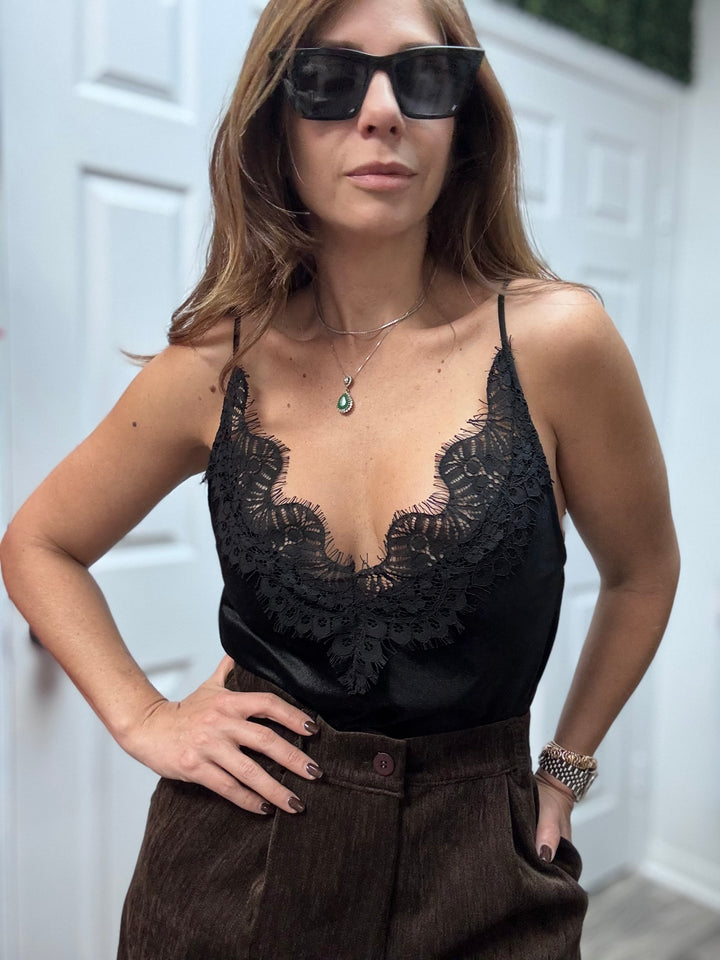 Lace Velvet Top