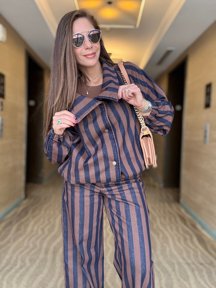Milano Striped Denim Set