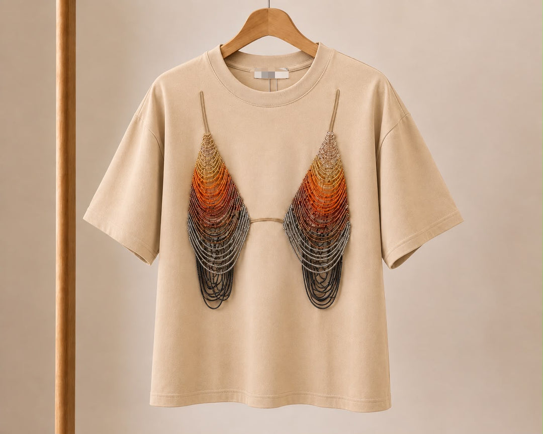 Beaded Bralette Tee
