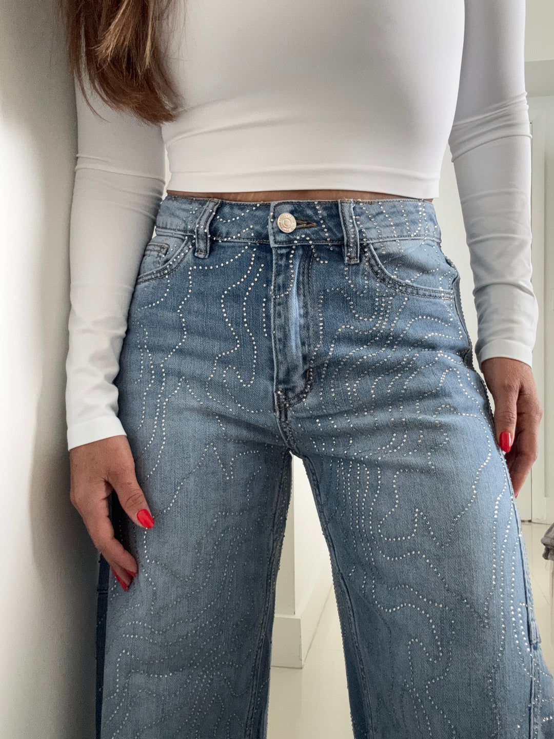 Starlight Crystal Barrel Jean