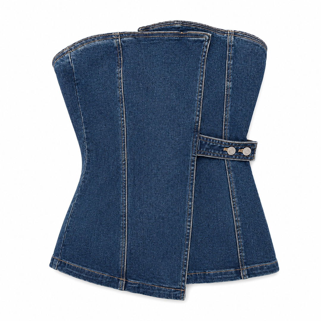 Denim Sculpt Top