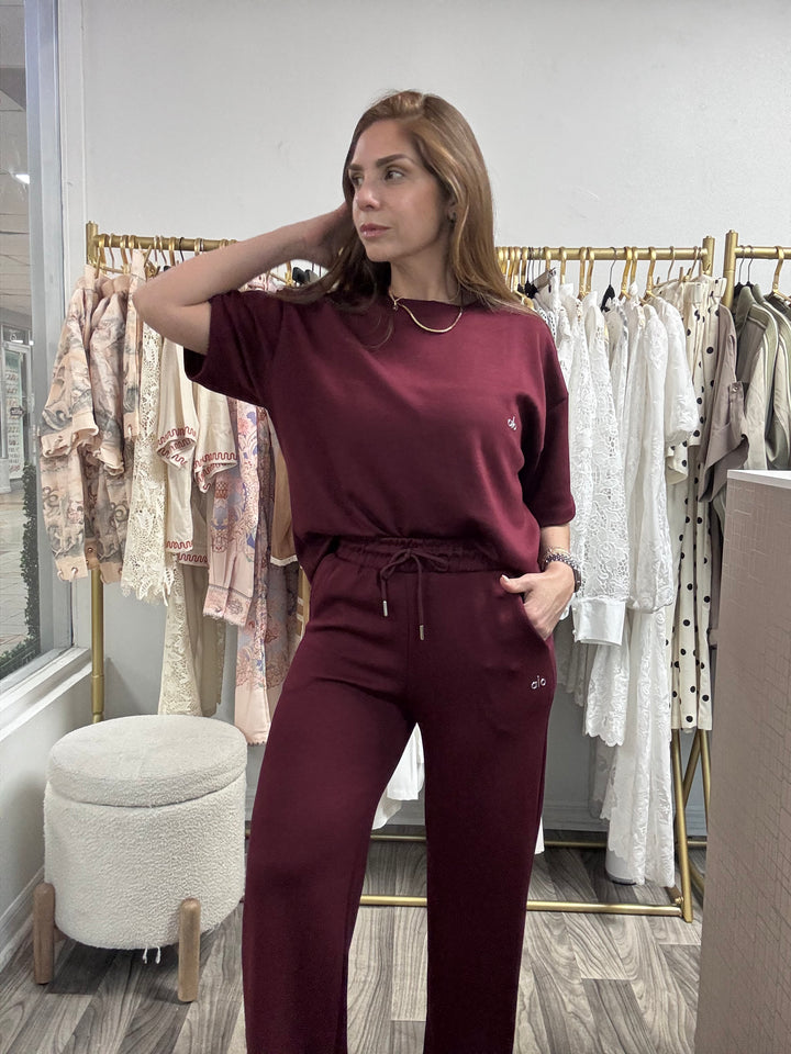 Alo short sleeves pant set