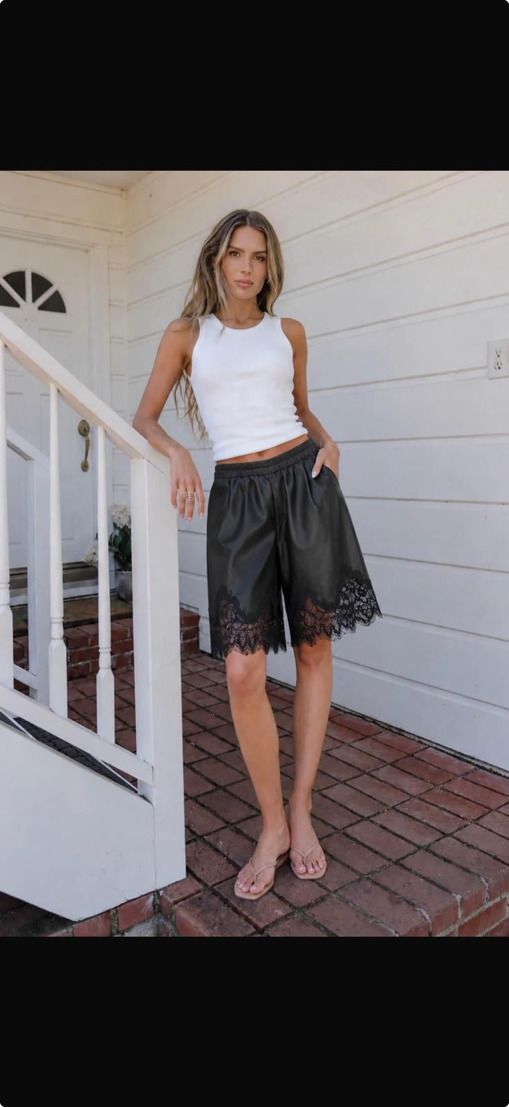 Leather Bermuda Lace