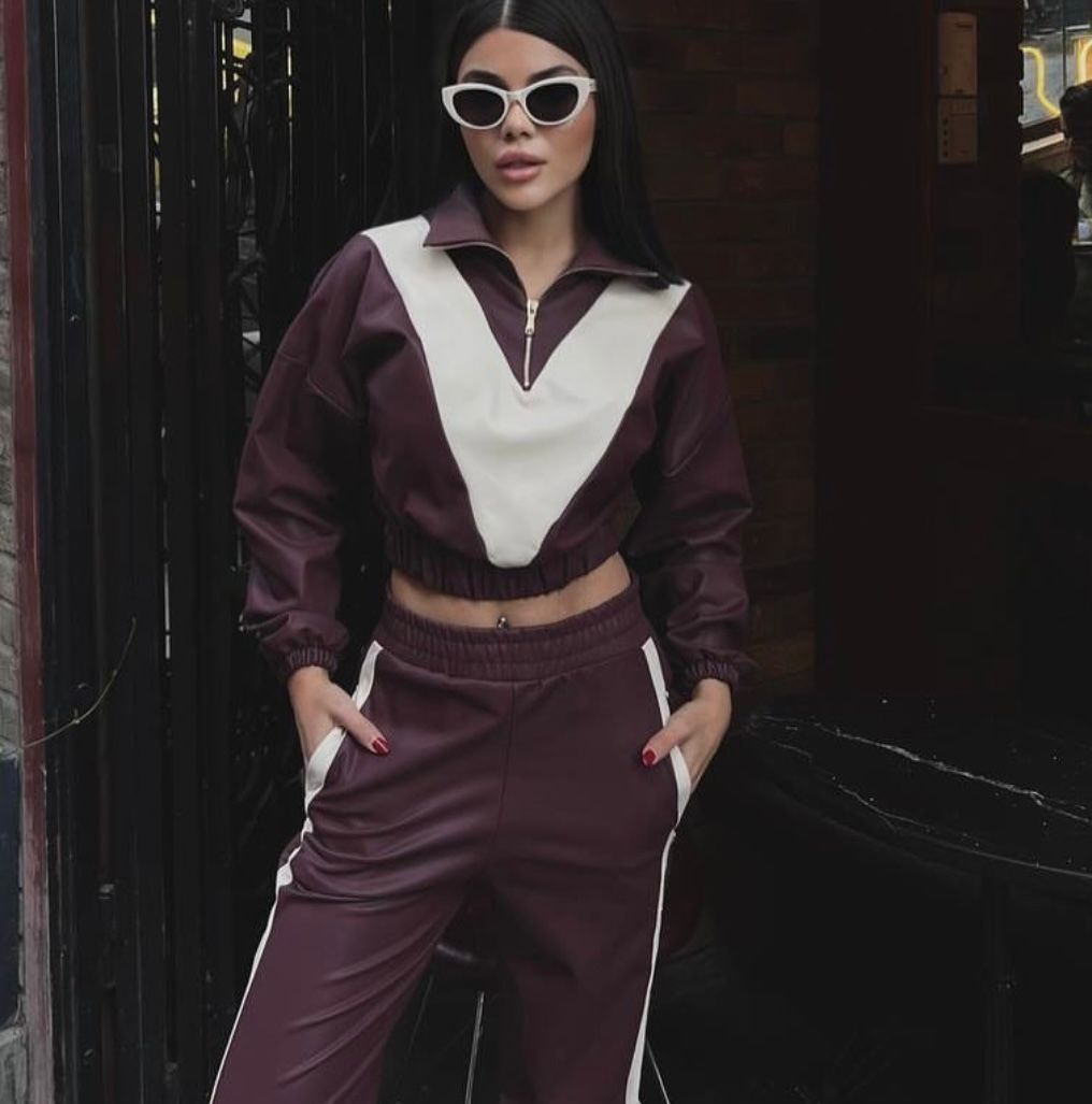 Black Faux Leather Set