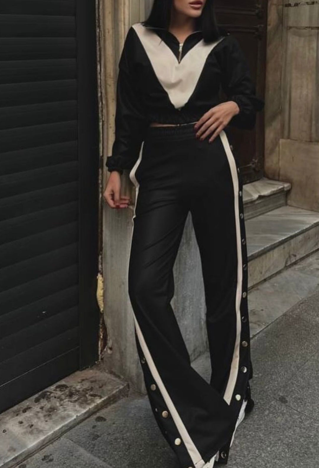 Black Faux Leather Set