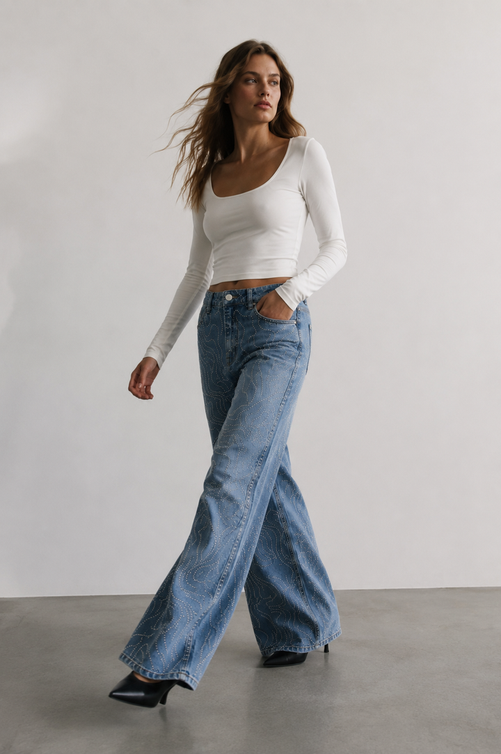 Starlight Crystal Barrel Jean